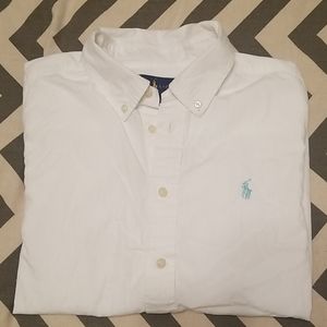 Boys Ralph Lauren button down polo. Size L